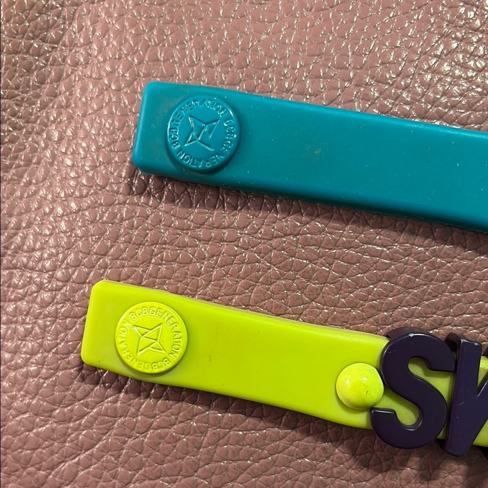 Bcbgeneration Blue And Yellow Bracelets Bold Stat… - image 3